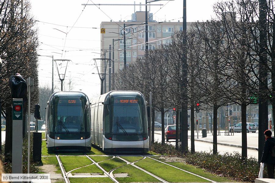 Frankreich Straßenbahn Strasbourg Triebwagen 2024