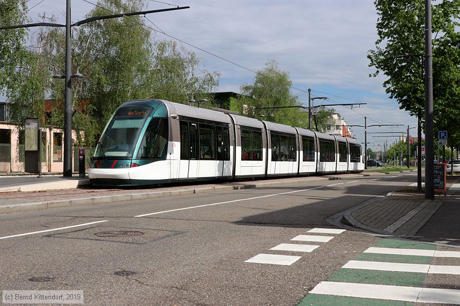 Frankreich Straßenbahn Strasbourg Triebwagen 2024