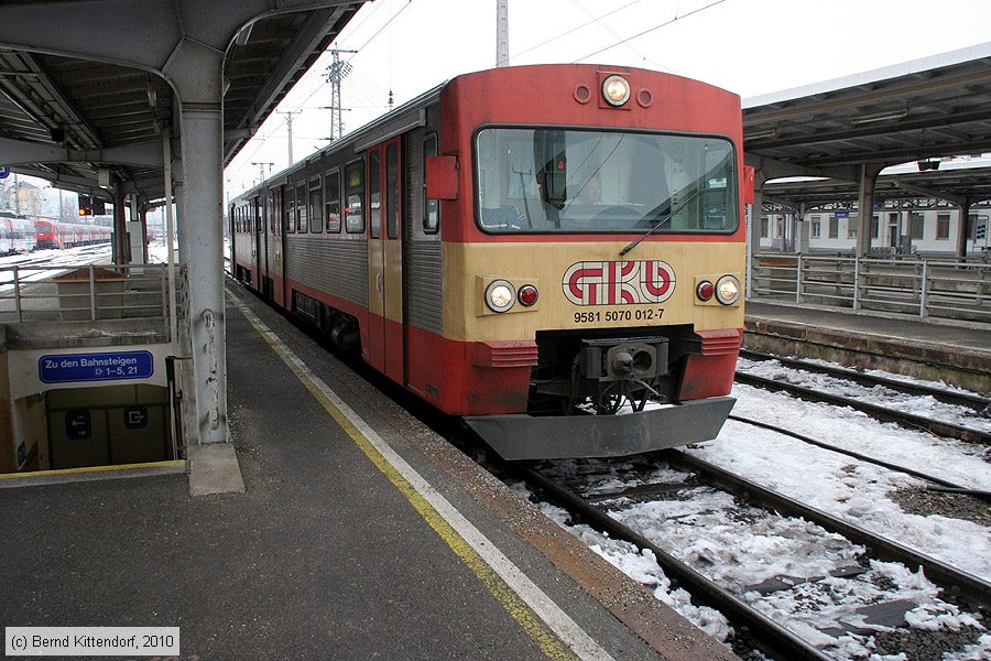 Graz-Köflacher Bahn - 95815070012-7
/ Bild: gkb958150700127_bk1002050128.jpg