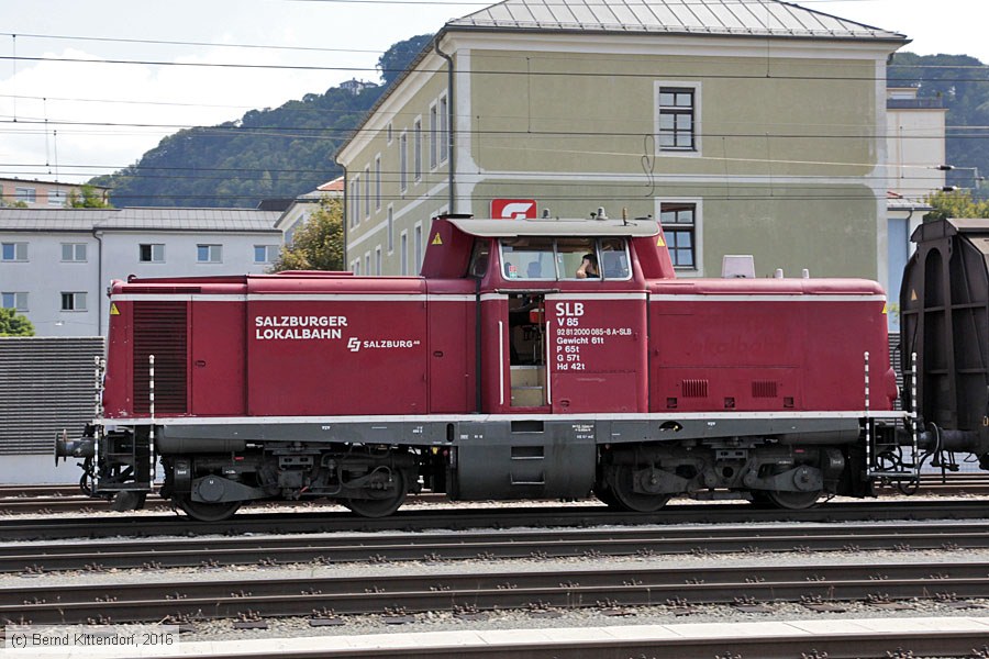 Salzburger Lokalbahn - V 85
/ Bild: salzburgerlokalbahnv85_bk1608170184.jpg Salzburger Lokalbahn - V 85
/ Bild: salzburgerlokalbahnv85_bk1608170184.jpg
