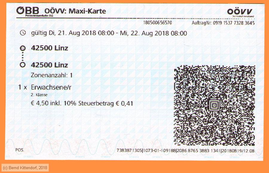 ÖBB - Fahrkarte
/ Bild: oebb_fk20180821ooevvtk.jpg