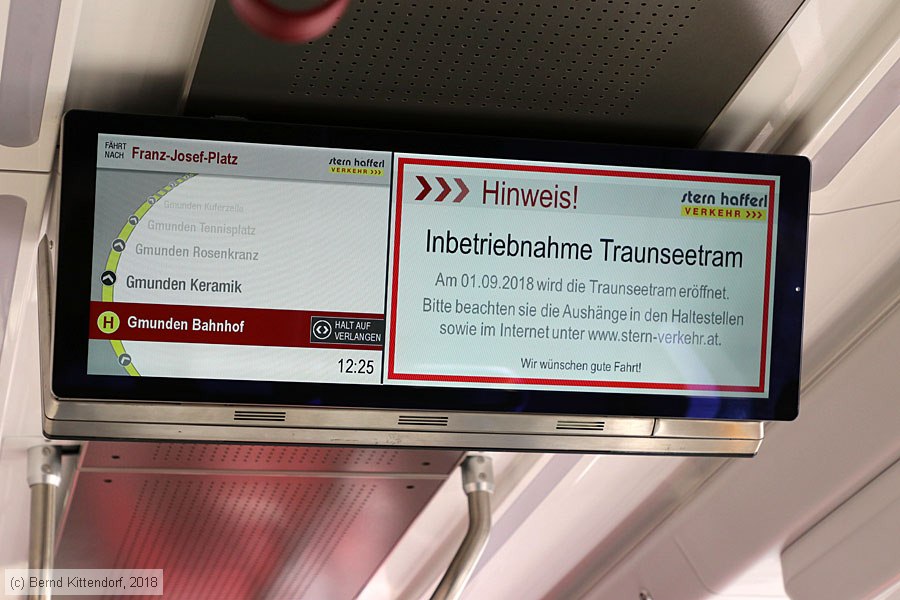 Straßenbahn Gmunden - 129 - Innenansicht
/ Bild: traunsee129_bk1808200140.jpg