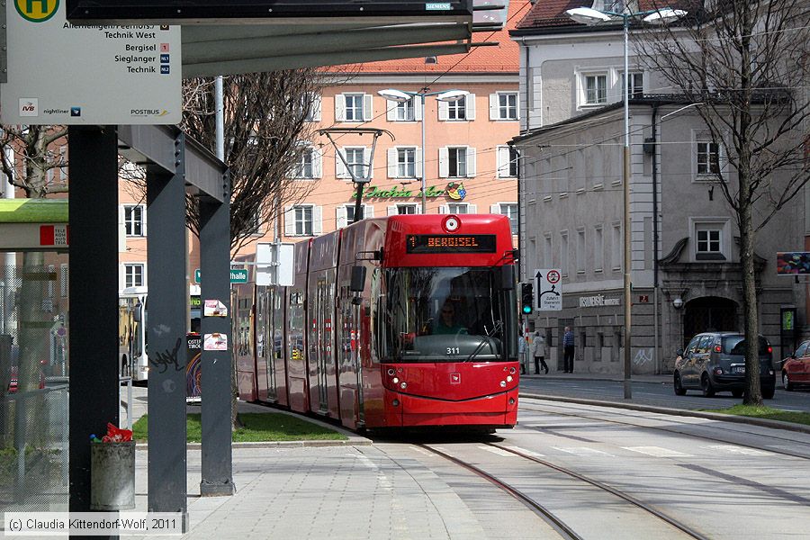Straßenbahn Innsbruck - 311
/ Bild: innsbruck311_cw1103270079.jpg Straßenbahn Innsbruck - 311
/ Bild: innsbruck311_cw1103270079.jpg