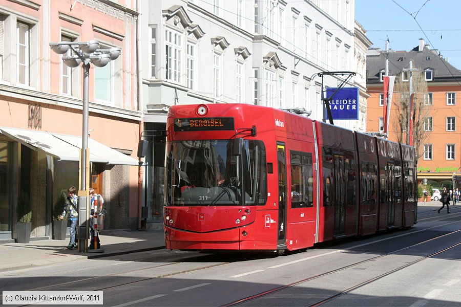 Straßenbahn Innsbruck - 311
/ Bild: innsbruck311_cw1103290222.jpg Straßenbahn Innsbruck - 311
/ Bild: innsbruck311_cw1103290222.jpg