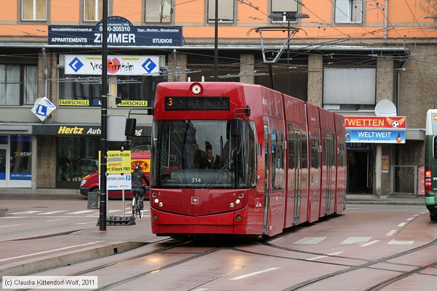 Straßenbahn Innsbruck - 314
/ Bild: innsbruck314_cw1103280050.jpg