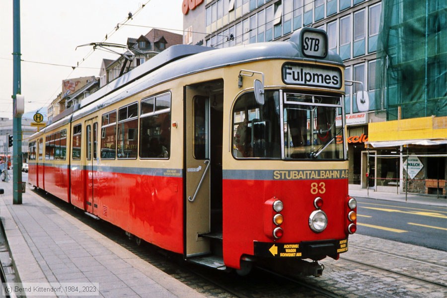 Straßenbahn Innsbruck - 83
/ Bild: innsbruck83_ds090810.jpg Straßenbahn Innsbruck - 83
/ Bild: innsbruck83_ds090810.jpg