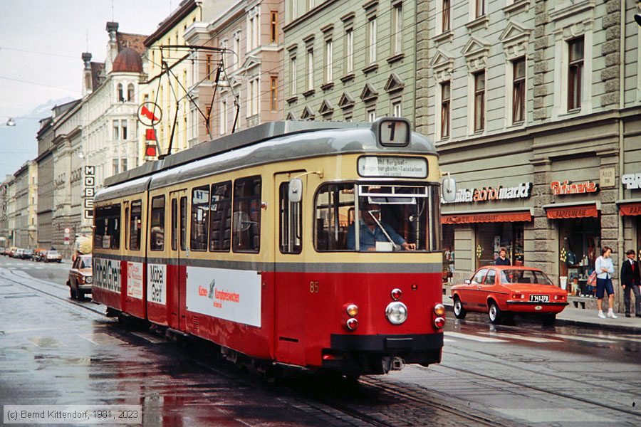 Straßenbahn Innsbruck - 85
/ Bild: innsbruck85_ds038414.jpg