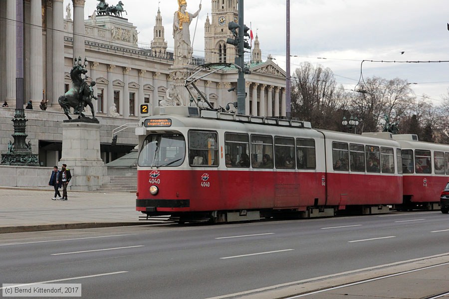 Wien - Straßenbahn - 4040
/ Bild: wien4040_bk1702230150.jpg Wien - Straßenbahn - 4040
/ Bild: wien4040_bk1702230150.jpg