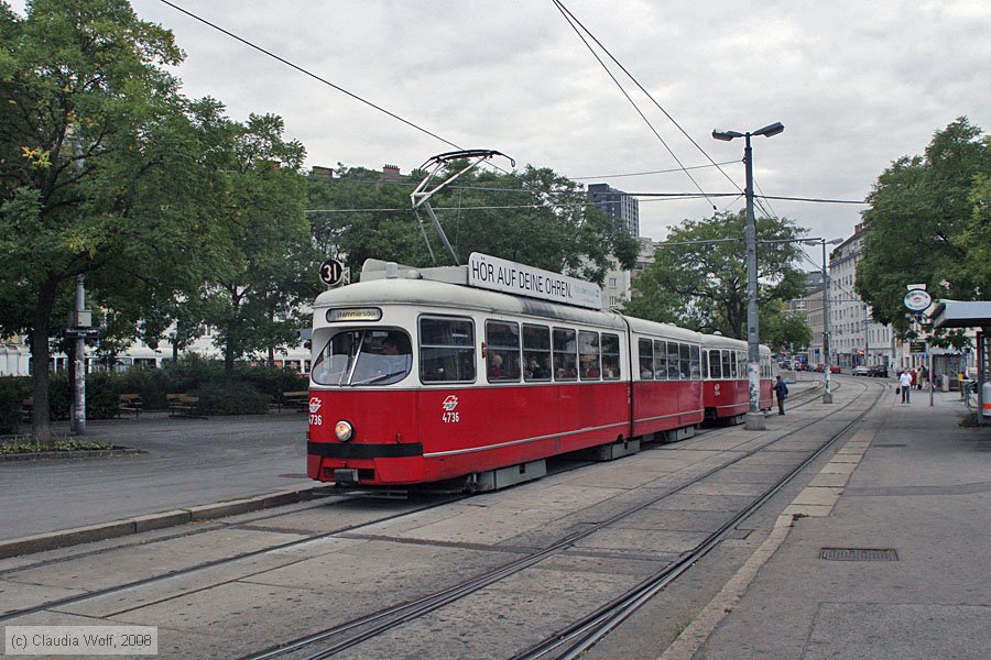 Wien - Straßenbahn - 4736
/ Bild: wien4736_cw0809170171.jpg Wien - Straßenbahn - 4736
/ Bild: wien4736_cw0809170171.jpg
