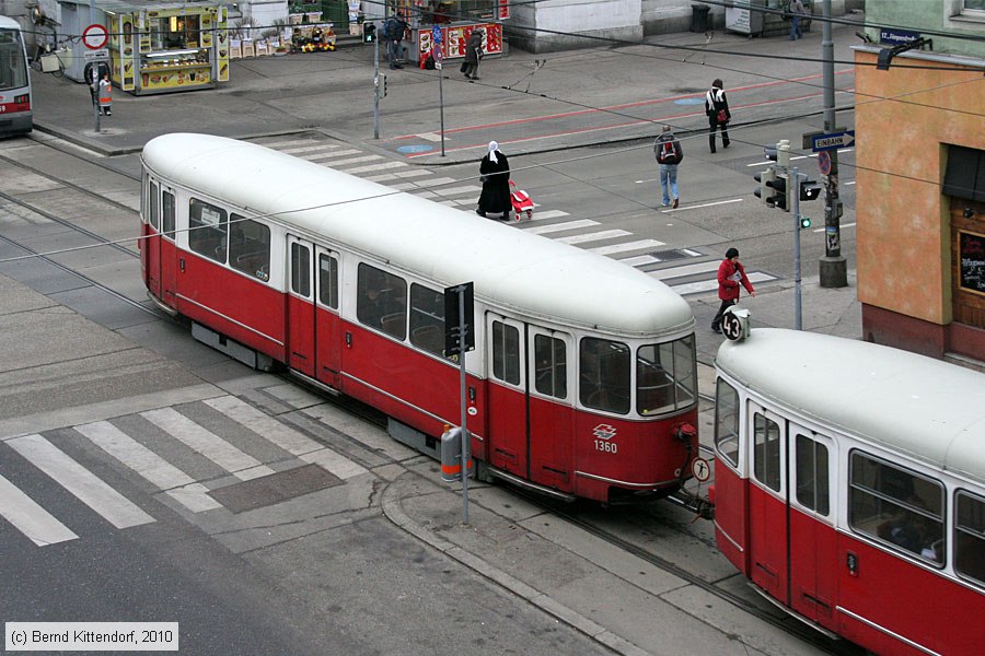 Wien - Straßenbahn - 1360
/ Bild: wien1360_bk1002230021.jpg Wien - Straßenbahn - 1360
/ Bild: wien1360_bk1002230021.jpg