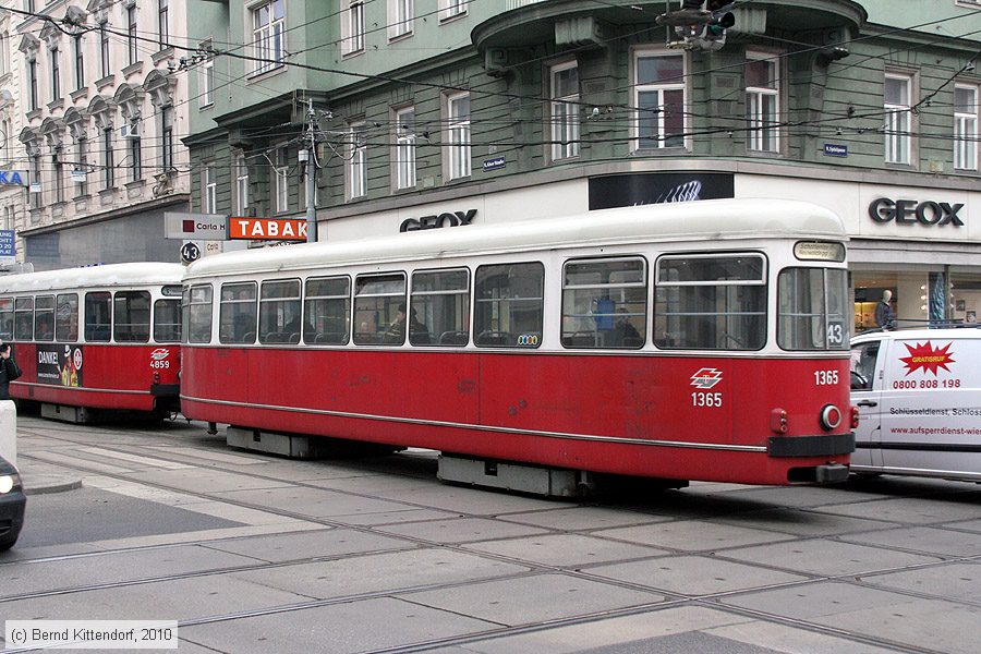 Wien - Straßenbahn - 1365
/ Bild: wien1365_bk1002260082.jpg Wien - Straßenbahn - 1365
/ Bild: wien1365_bk1002260082.jpg