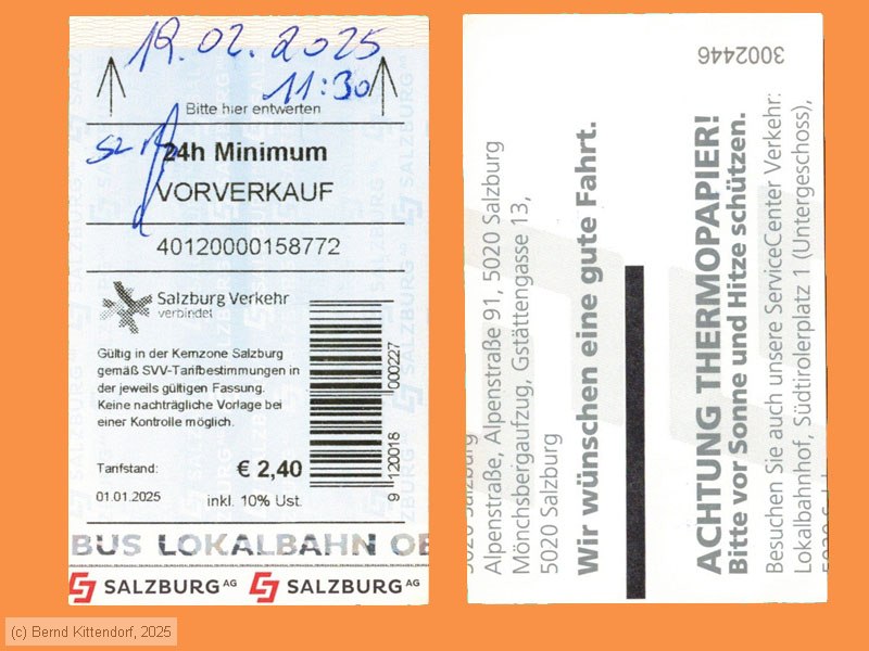 Salzburg - Fahrkarte
/ Bild: salzburg_fk2025021924hmin.jpg Salzburg - Fahrkarte
/ Bild: salzburg_fk2025021924hmin.jpg