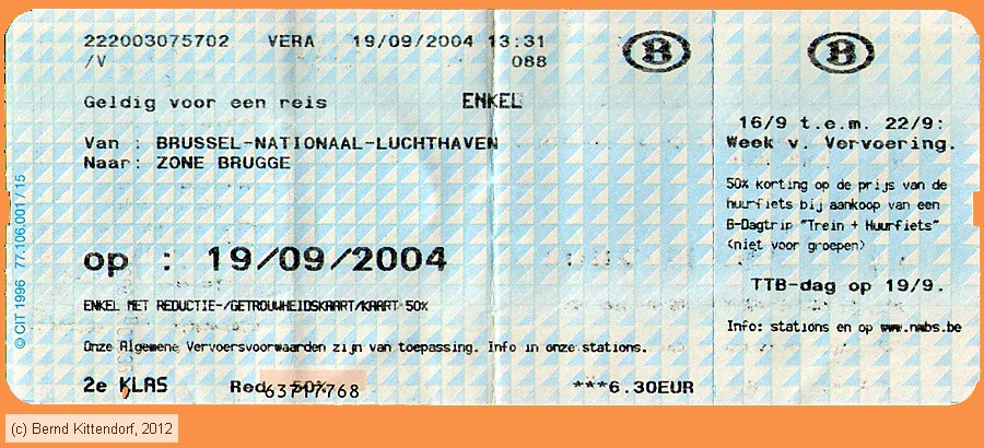 SNCB - Fahrkarte 
/ Bild: sncb_fk20040919efk.jpg