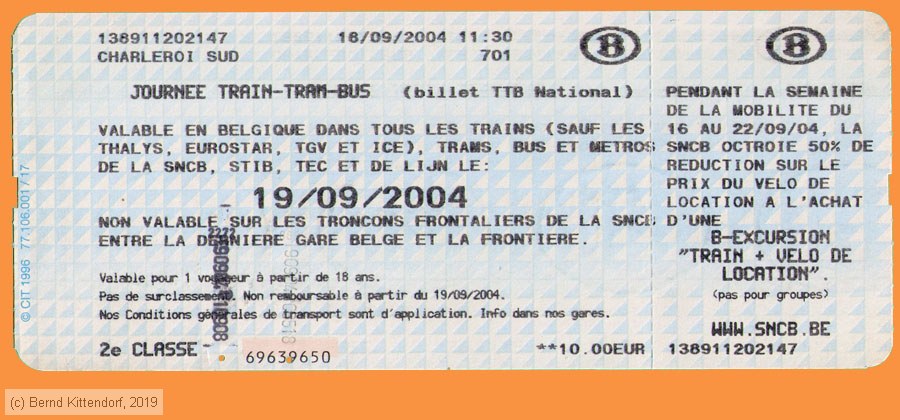 SNCB - Fahrkarte
/ Bild: sncb_fk20040919jttb2.jpg