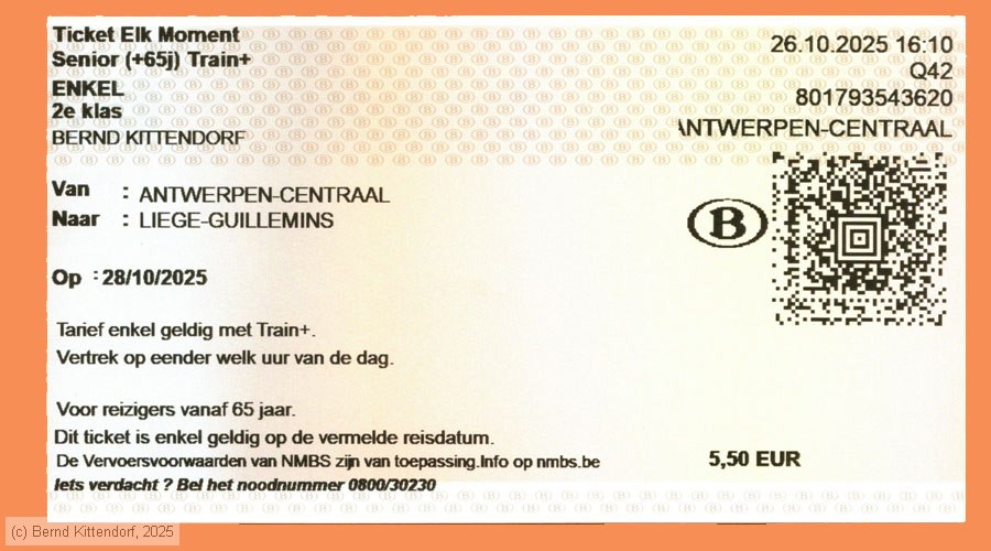 NMBS - Fahrkarte
/ Bild: sncb_fk20251028tekha.jpg