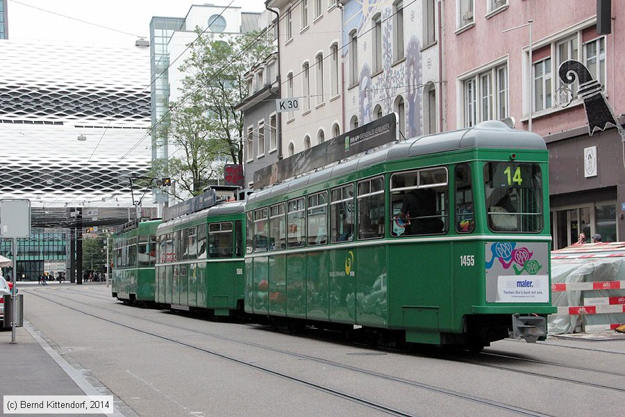Basel - Straßenbahn - 1455
/ Bild: basel1455_bk1408110215.jpg Basel - Straßenbahn - 1455
/ Bild: basel1455_bk1408110215.jpg