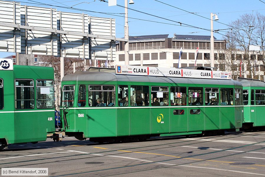 Basel - Straßenbahn - 1506
/ Bild: basel1506_bk0802240114.jpg Basel - Straßenbahn - 1506
/ Bild: basel1506_bk0802240114.jpg