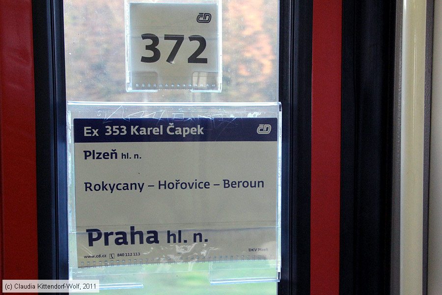 České Dráhy - Zuglaufschild Ex 353
/ Bild: zuglaufcdex353_cw1110220158.jpg