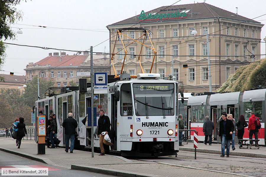 Straßenbahn Brno - 1721
/ Bild: brno1721_bk1510130315.jpg Straßenbahn Brno - 1721
/ Bild: brno1721_bk1510130315.jpg