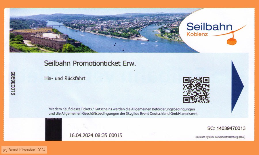 Seilbahn Koblenz - Promotionticket
/ Bild: koblenzseilbahn_fk20240416phr1.jpg