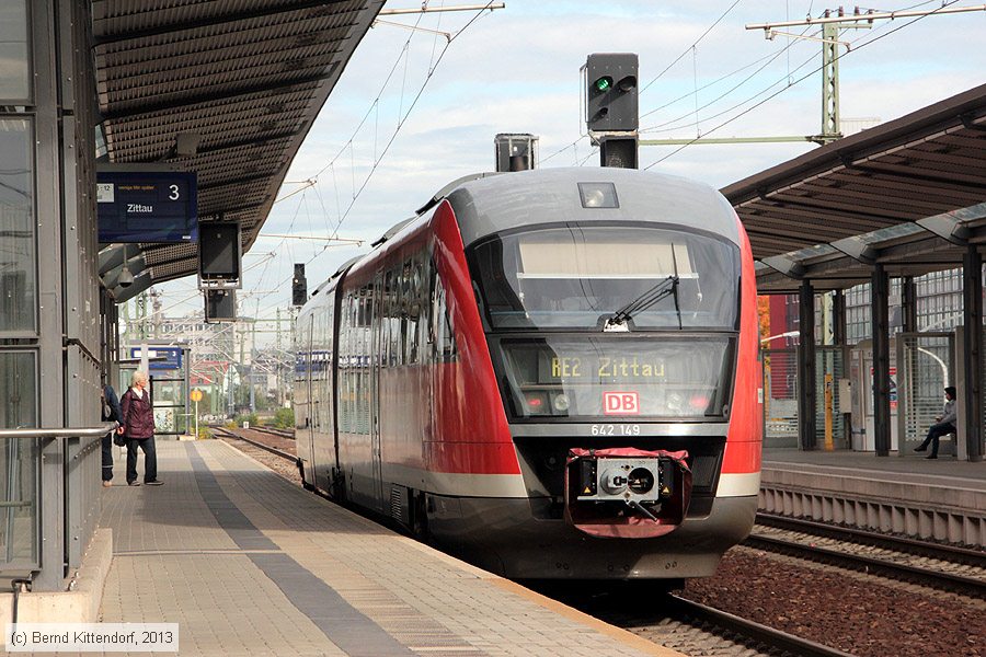 Deutsche Bahn - 642 149
/ Bild: db642149_bk1310140167.jpg Deutsche Bahn - 642 149
/ Bild: db642149_bk1310140167.jpg