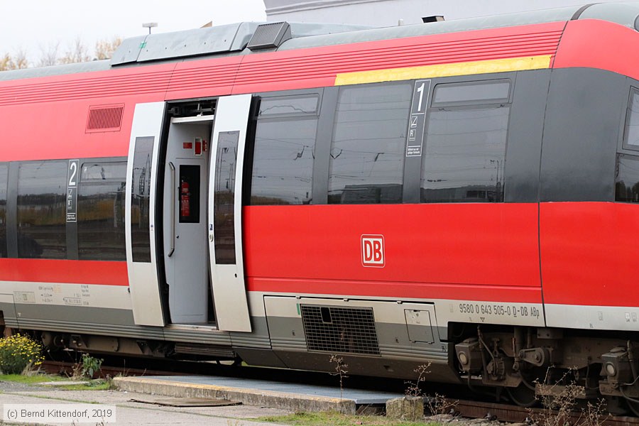 Deutsche Bahn - 643 505
/ Bild: db643505_bk1911130109.jpg Deutsche Bahn - 643 505
/ Bild: db643505_bk1911130109.jpg