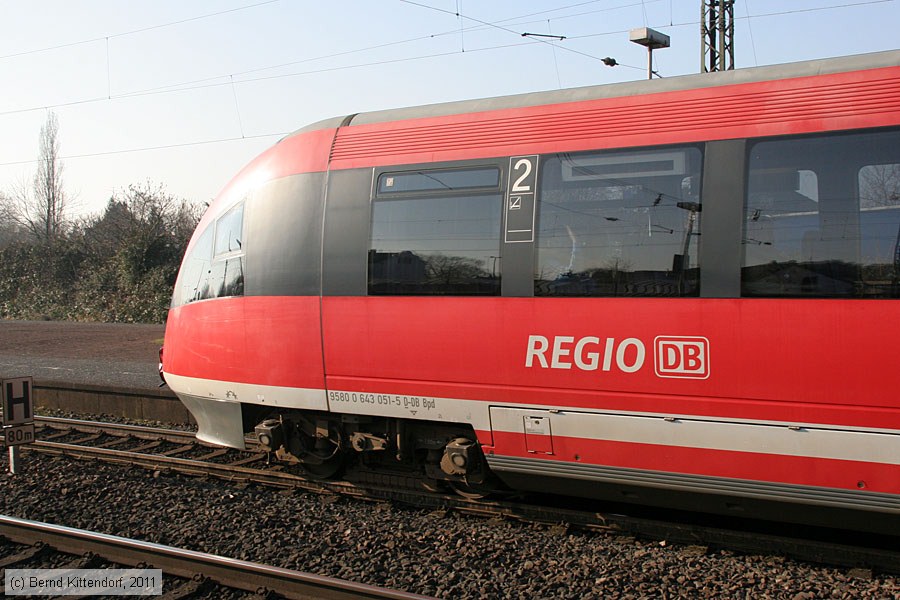Deutsche Bahn - 643 051
/ Bild: db643051_bk1102170145.jpg Deutsche Bahn - 643 051
/ Bild: db643051_bk1102170145.jpg