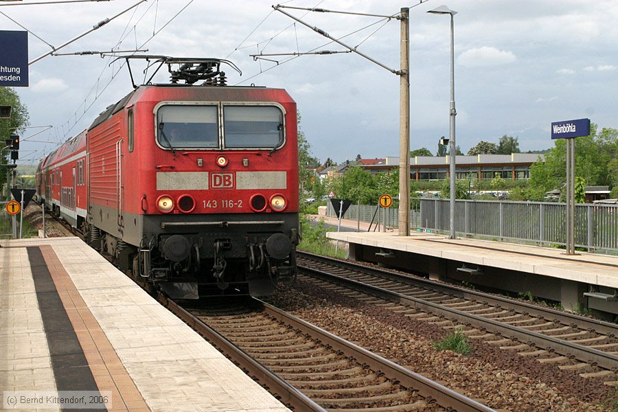 Deutsche Bahn - 143116-2
/ Bild: db1431162_bk0605130156.jpg Deutsche Bahn - 143116-2
/ Bild: db1431162_bk0605130156.jpg