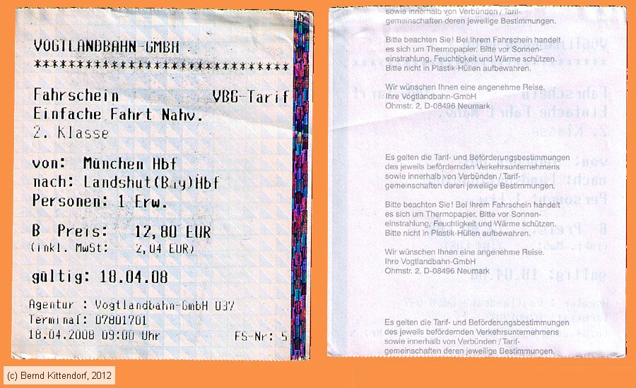 Vogtlandbahn - Fahrkarte
/ Bild: vogtlandbahn_fk20080418efk.jpg