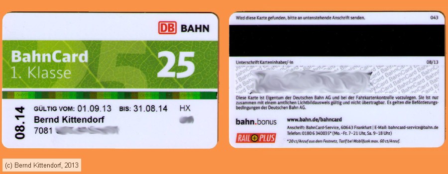 Deutsche Bahn - BahnCard 25
/ Bild: db_fk20130901bc25f.jpg