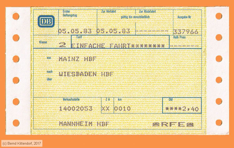 Deutsche Bundesbahn - Fahrkarte
/ Bild: db_fk19830505e.jpg