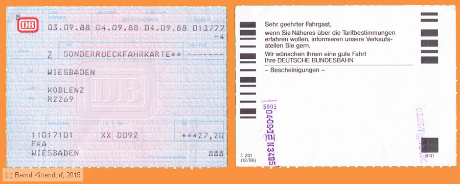 Deutsche Bundesbahn - Fahrkarte
/ Bild: db_fk19880903srfk.jpg