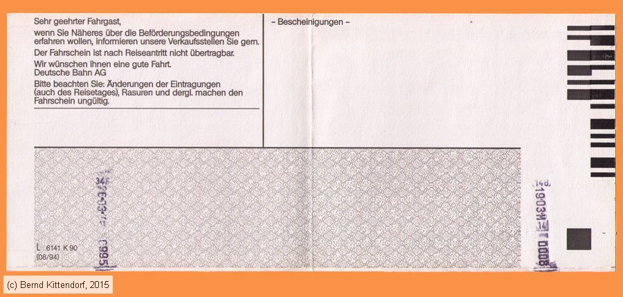 Deutsche Bahn - Fahrkarte
/ Bild: db_fk19950319efks2.jpg