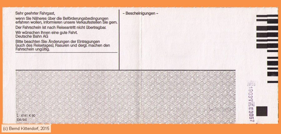 Deutsche Bahn - Fahrkarte
/ Bild: db_fk19950319woets2.jpg
