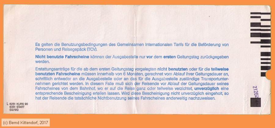 Deutsche Bahn - Fahrkarte
/ Bild: db_fk19950805rfks2.jpg