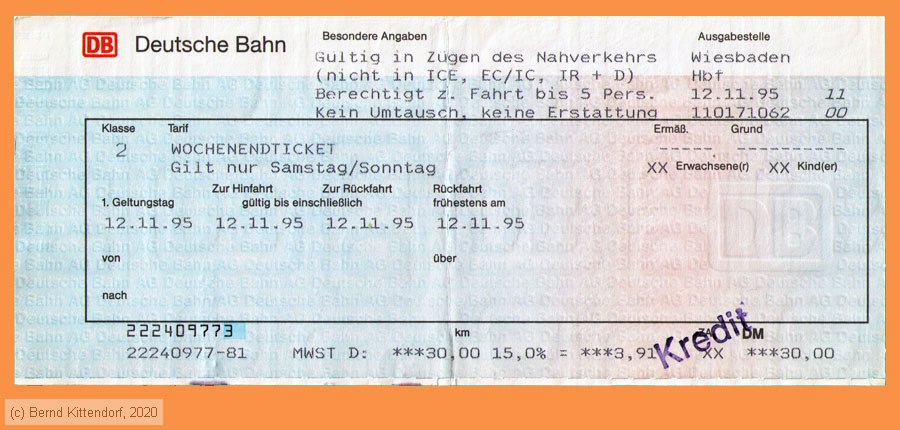 Deutsche Bahn - Fahrkarte
/ Bild: db_fk19951112woe.jpg
