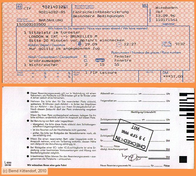 Deutsche Bahn - Fahrkarte und Reservierung
/ Bild: db_fk19960929eurostar.jpg