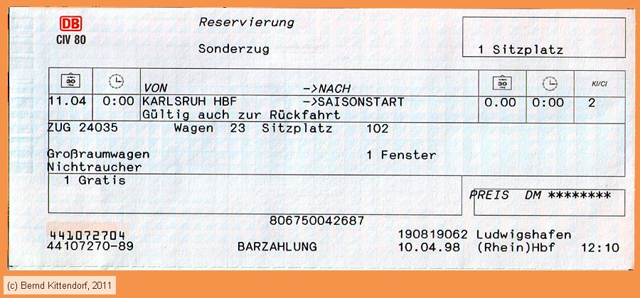 Deutsche Bahn - Reservierung
/ Bild: db_fk19980411dampf2.jpg