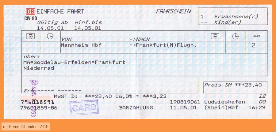Deutsche Bahn - Fahrkarte
/ Bild: db_fk20010514r1bf.jpg