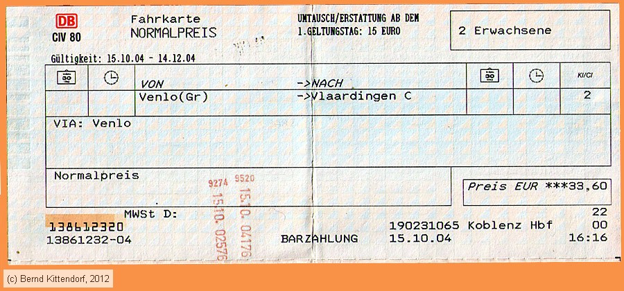 Deutsche Bahn - Fahrkarte
/ Bild: db_fk20041015efk.jpg
