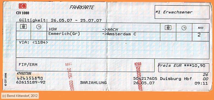Deutsche Bahn - Fahrkarte
/ Bild: db_fk20070526efk.jpg
