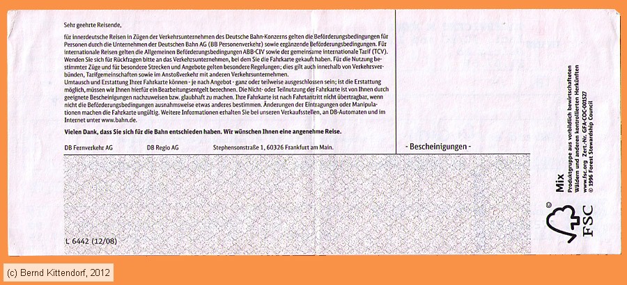 Deutsche Bahn - Fahrkarte
/ Bild: db_fk20090721ttmf0721s2.jpg