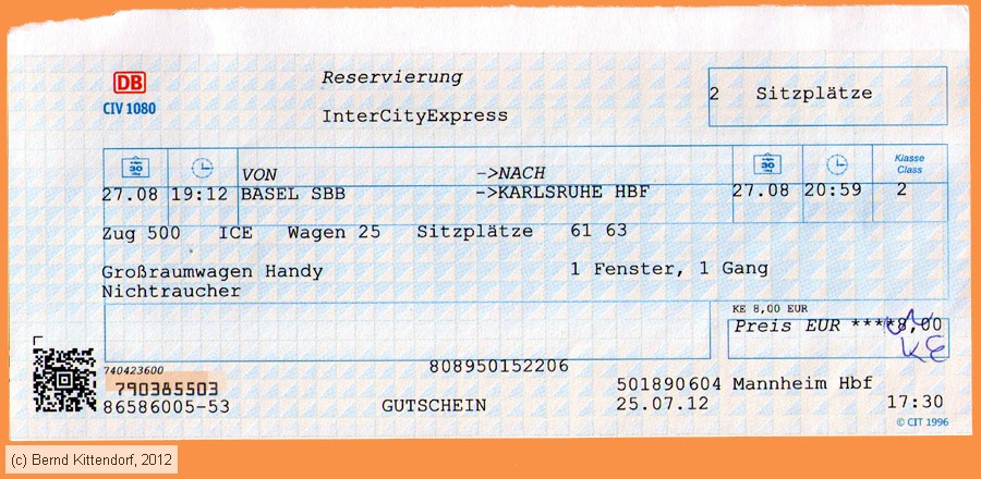 Deutsche Bahn - Reservierung
/ Bild: db_fk20120827resa2.jpg