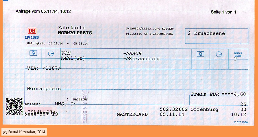 Deutsche Bahn - Fahrkarte
/ Bild: db_fk20141105efk.jpg
