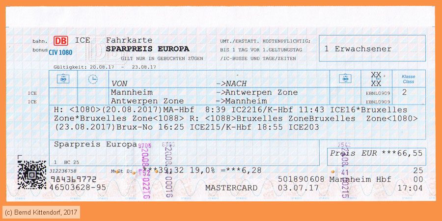 Deutsche Bahn - Fahrkarte Sparpreis Europa
/ Bild: db_fk20170820fa.jpg