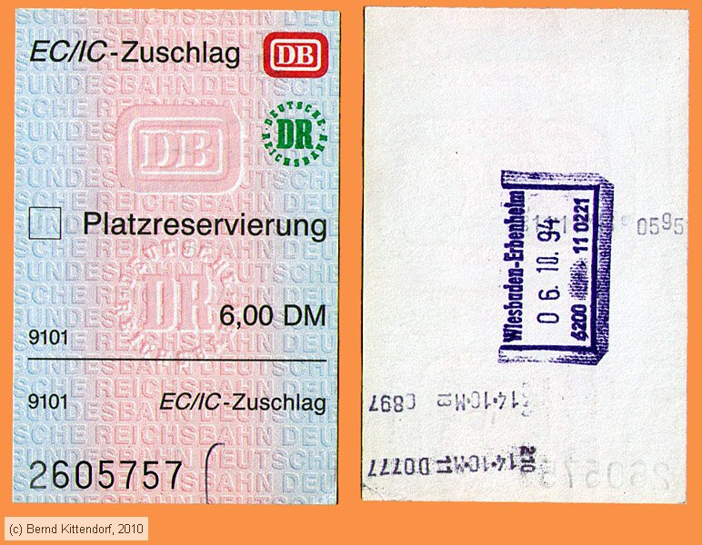 Deutsche Bundesbahn und Deutsche Reichsbahn - EC / IC Zuschlag
/ Bild: db_fk19941006iczu.jpg