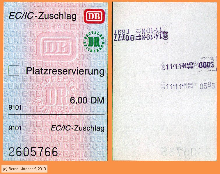 Deutsche Bundesbahn und Deutsche Reichsbahn - EC / IC Zuschlag
/ Bild: db_fk19941111iczu.jpg