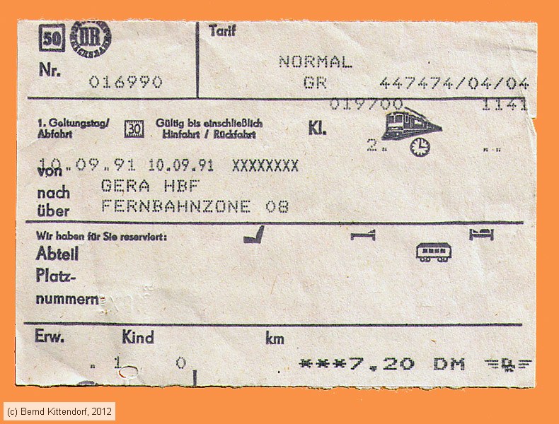 Deutsche Reichsbahn - Fahrkarte 
/ Bild: dr_fk19910910efk.jpg