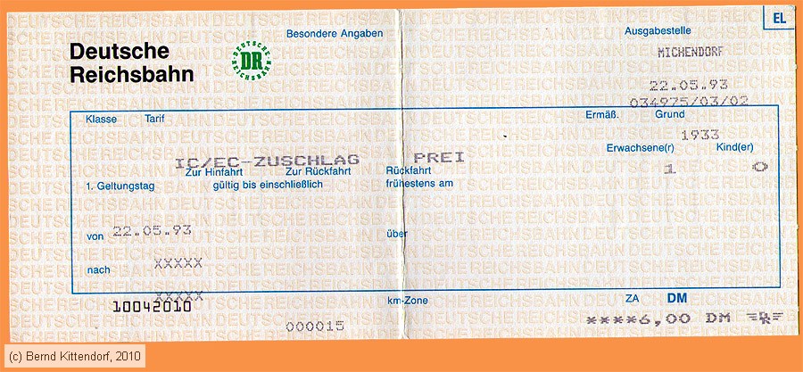 Deutsche Reichsbahn - IC/EC-Zuschlag
/ Bild: dr_fk19930522s2.jpg