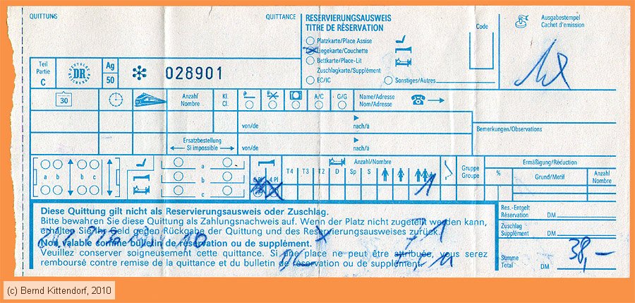Deutsche Reichsbahn - Liegewagen-Quittung
/ Bild: dr_fkq028901q.jpg